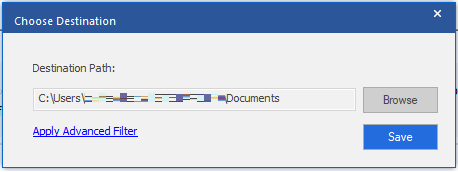 choose the destination folder
